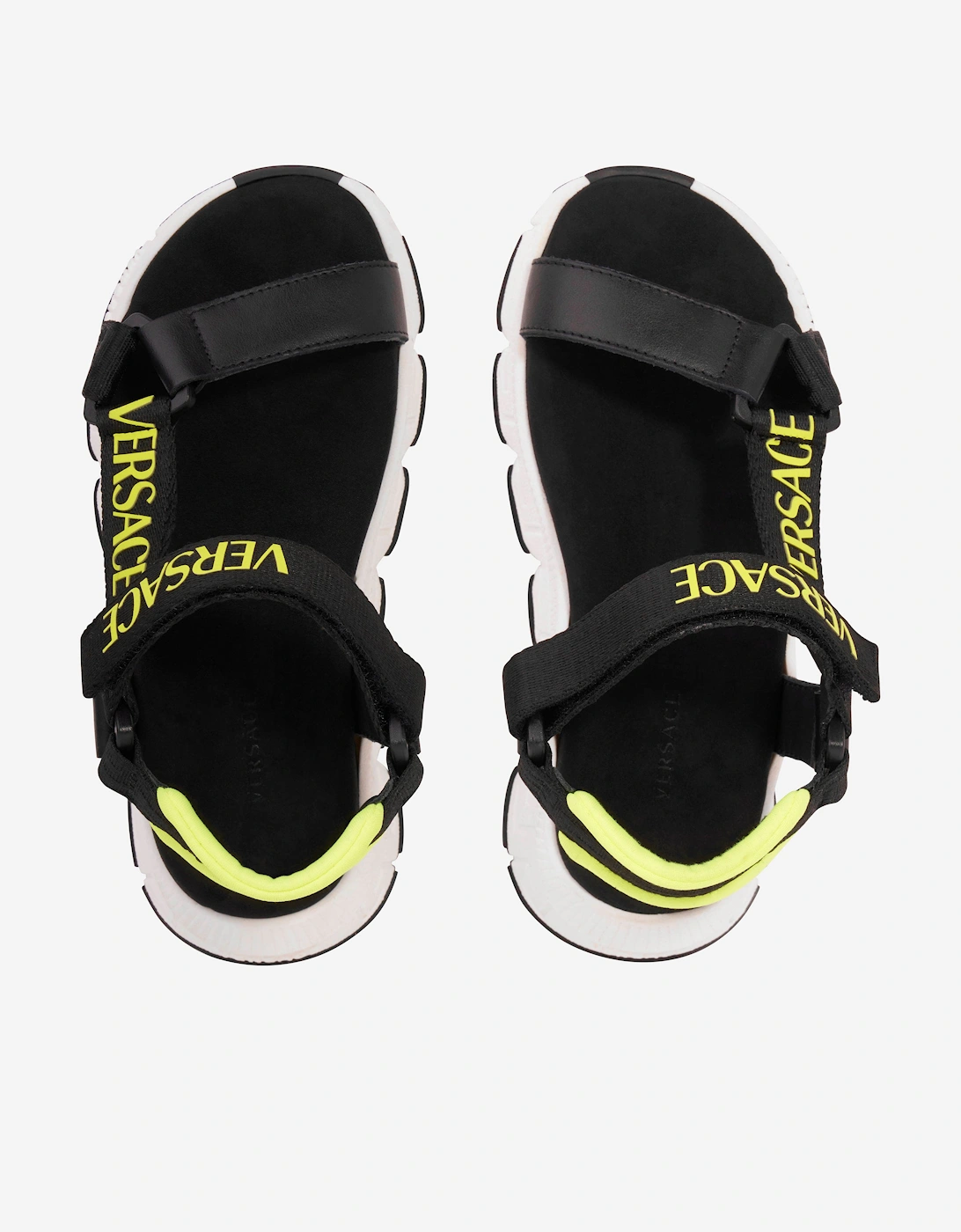 Kids Logo Strap Sandals in Black