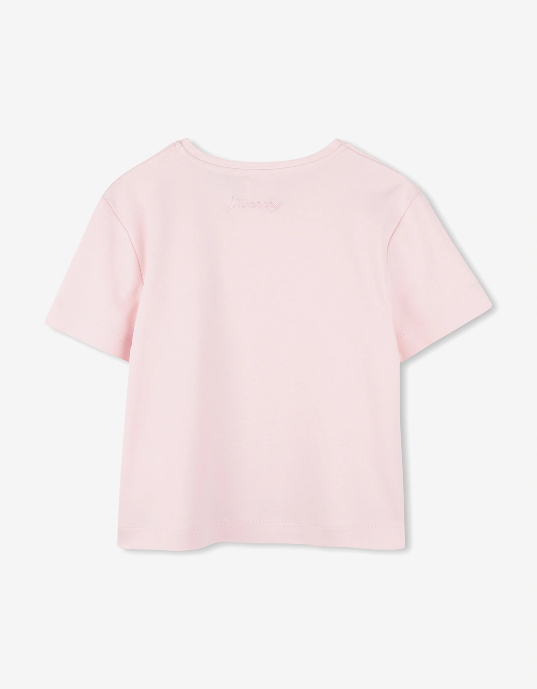 Girls 4G Satin Bow T-Shirt in Pink