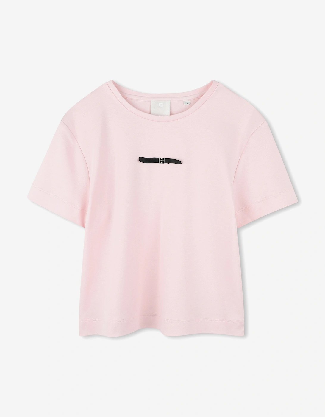 Givenchy Girls Pink 'S 4G Satin Bow T-Shirt In  8 Years Size 8 Yrs Kids