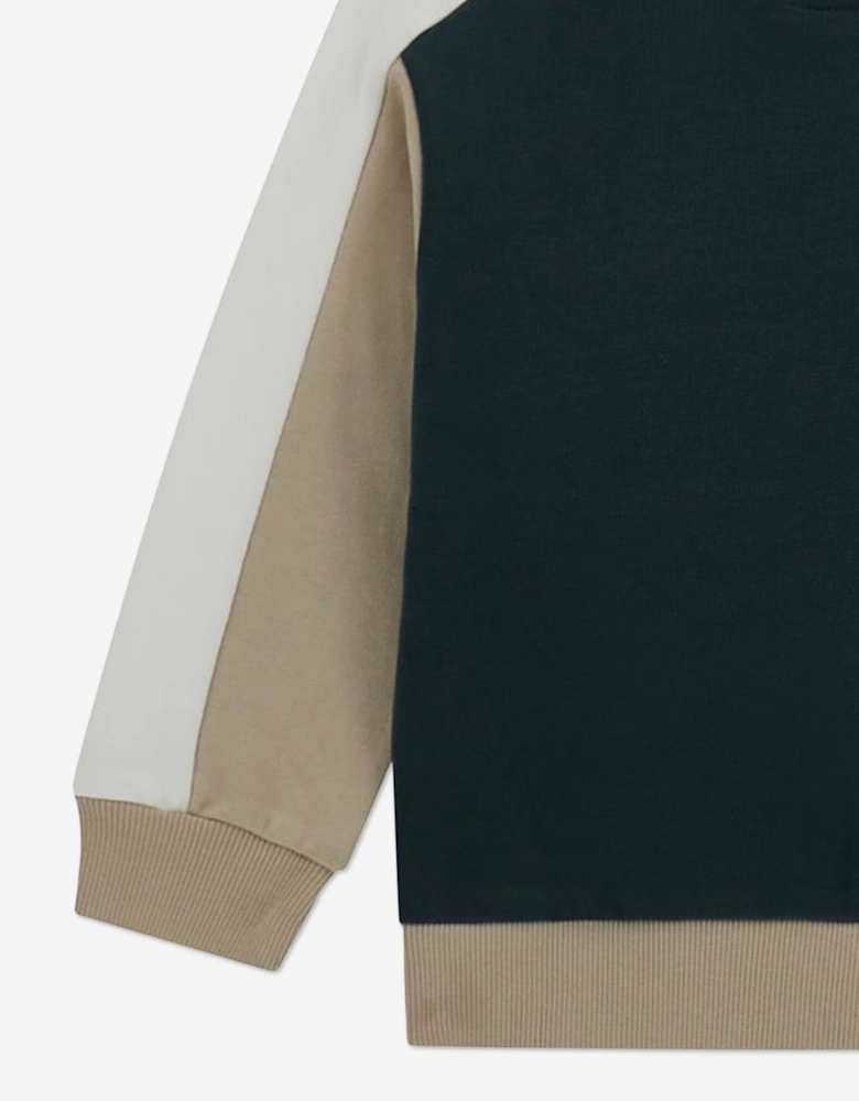 Boys Logo Sweatshirt in Beige