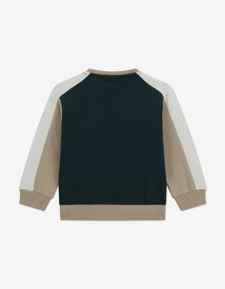 Boys Logo Sweatshirt in Beige