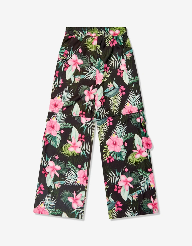 Girls Jungle Cargo Trousers in Black