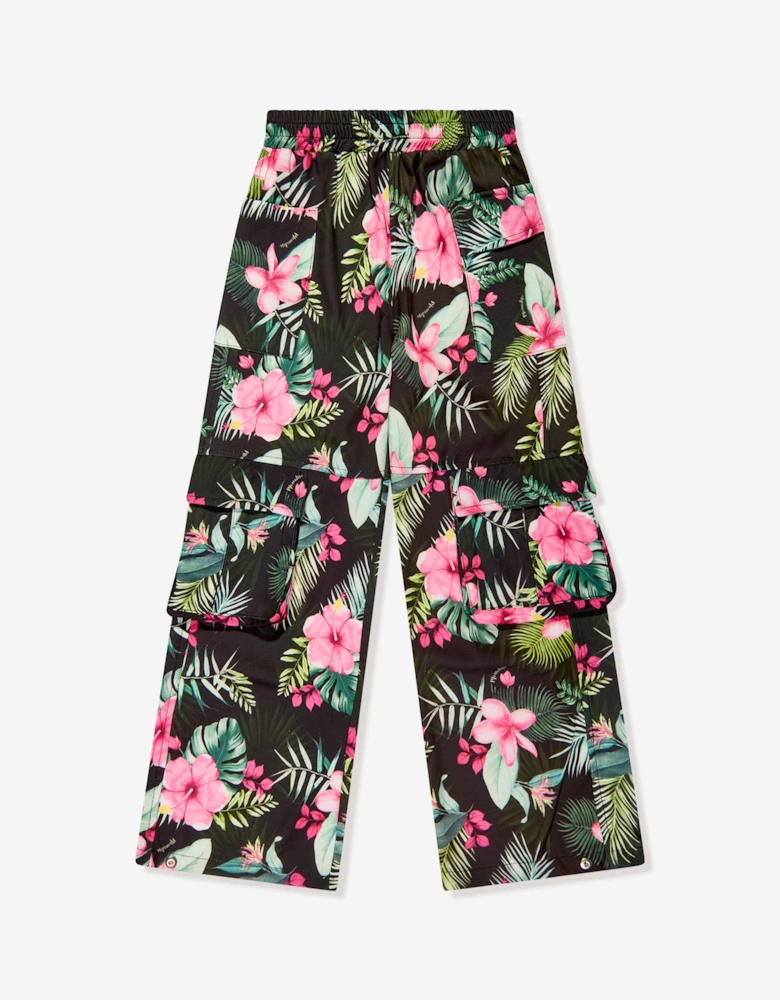 Girls Jungle Cargo Trousers in Black