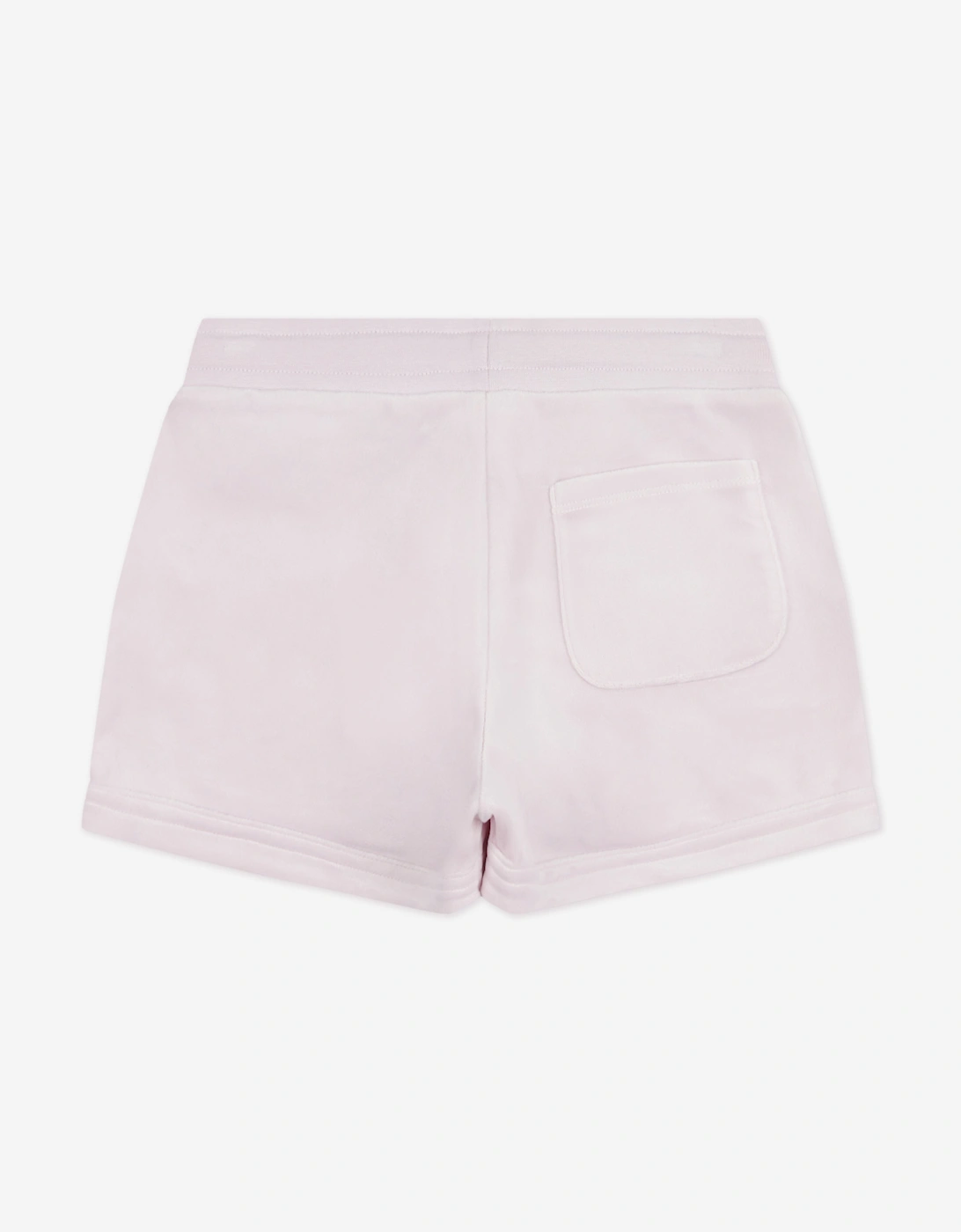 Girls Diamante Velour Fold Up Shorts in Purple