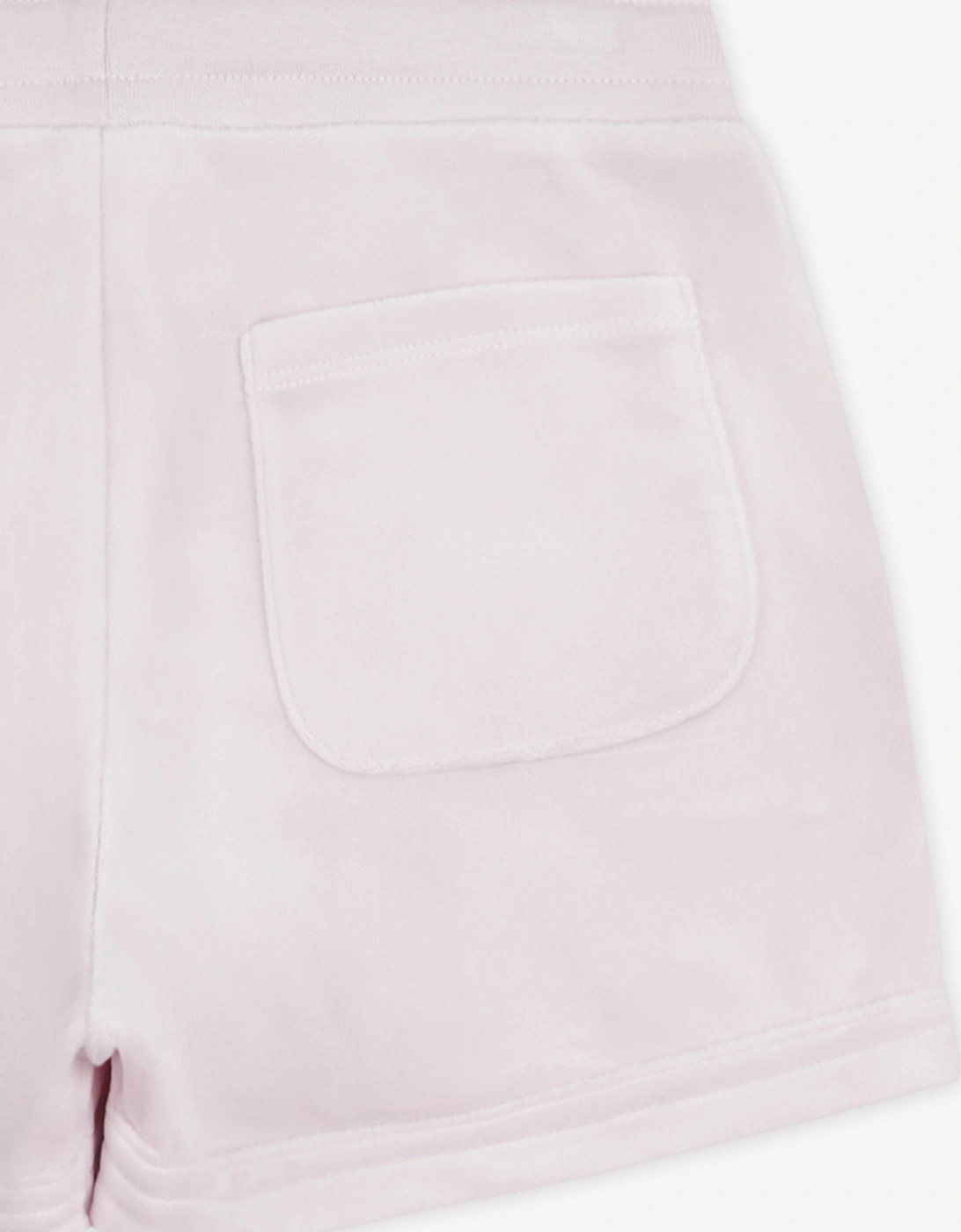 Girls Diamante Velour Fold Up Shorts in Purple