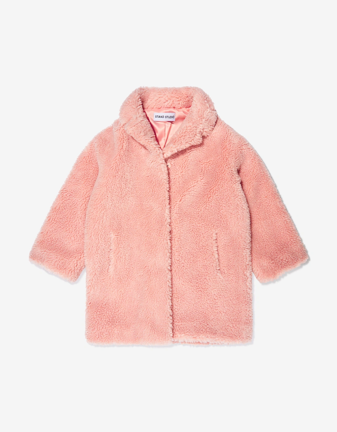 Girls Faux Fur Camille Cocoon Mini Coat, 5 of 4