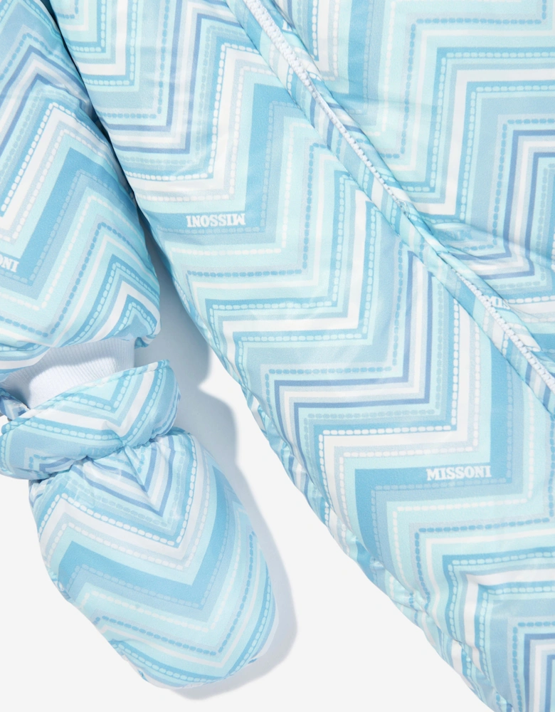 Baby Boys Zigzag Snowsuit in Blue