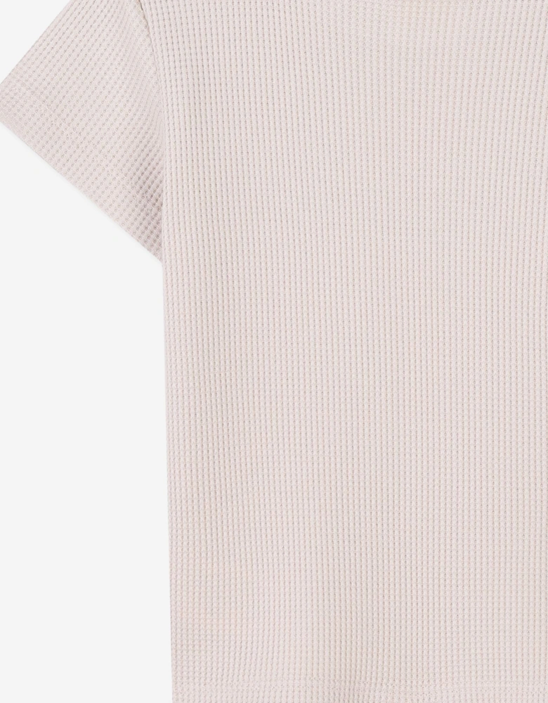 Baby Boys Signature Print T-Shirt in Beige