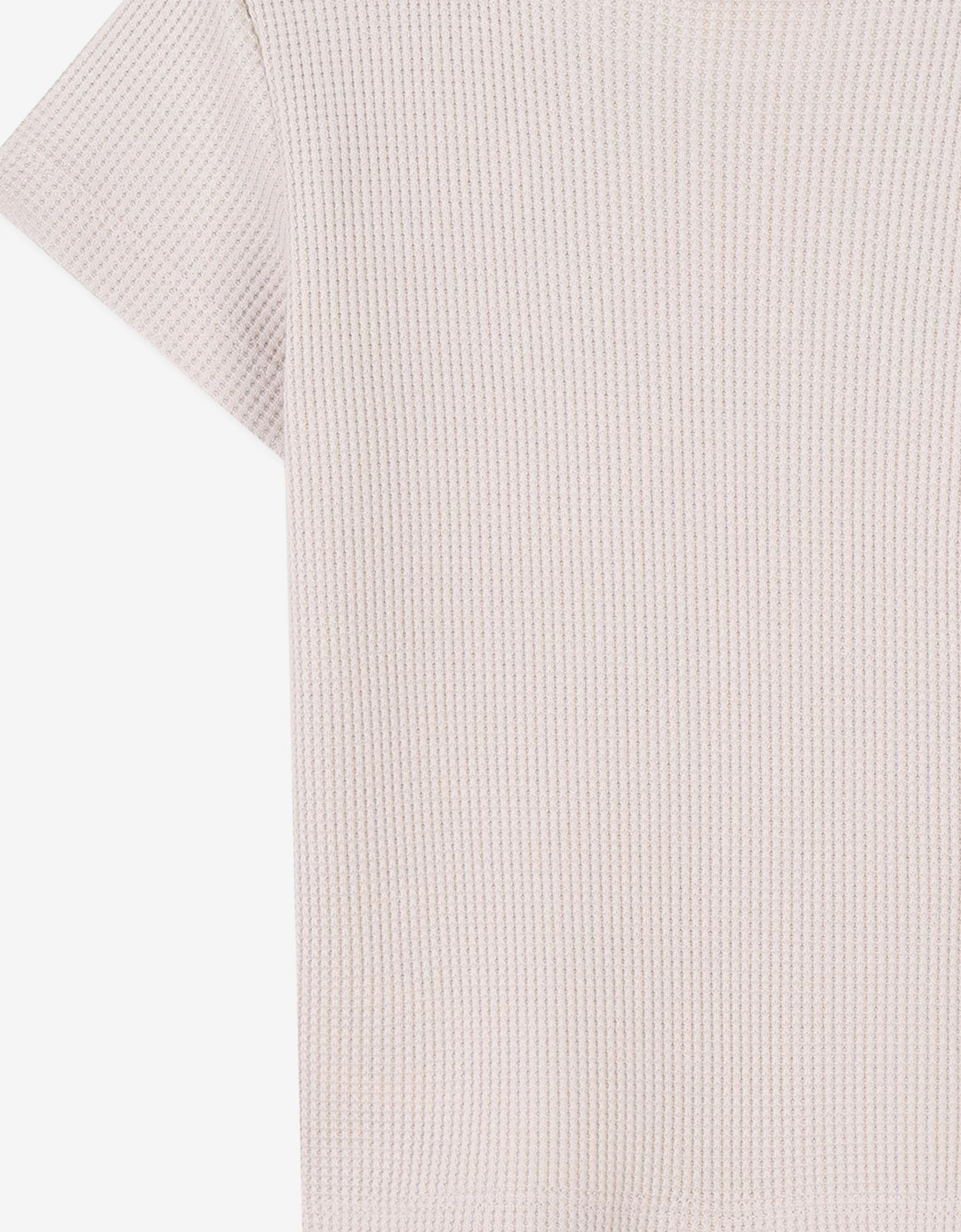Baby Boys Signature Print T-Shirt in Beige