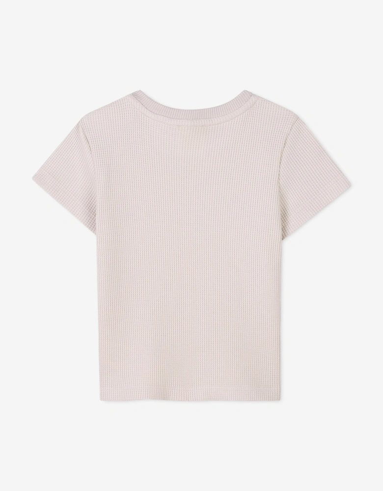 Baby Boys Signature Print T-Shirt in Beige