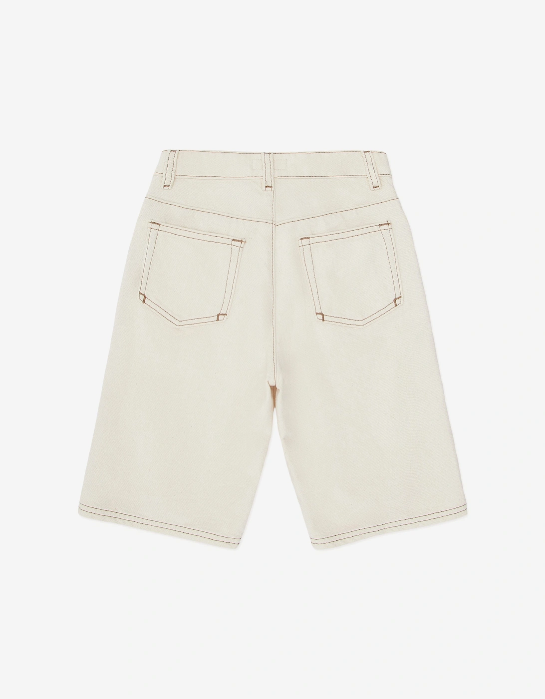 Boys Cotton Bermuda Shorts in Beige