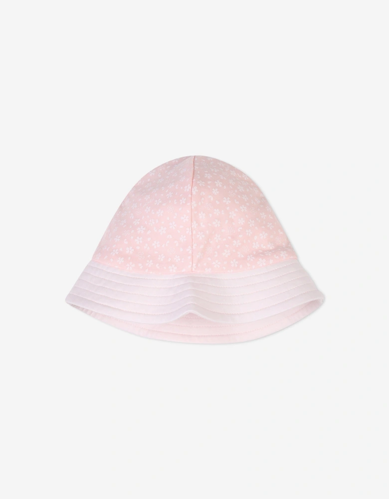 Baby Girls Dress and Hat Set in Pink