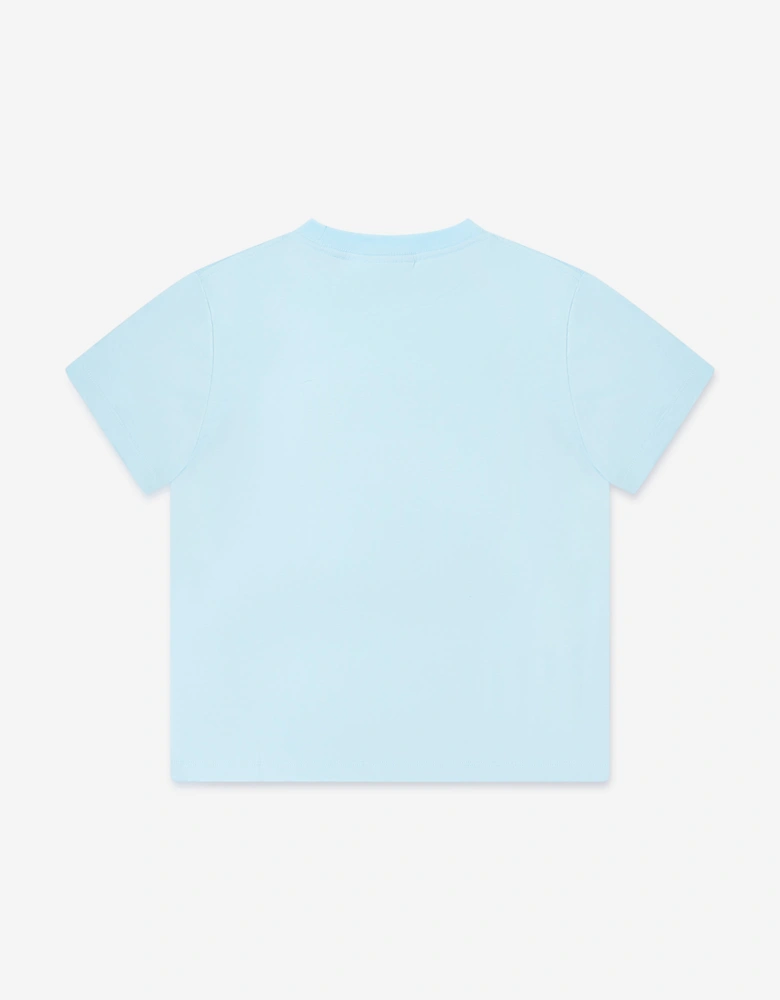 Boys Beach Dinosaur Print T-Shirt in Blue