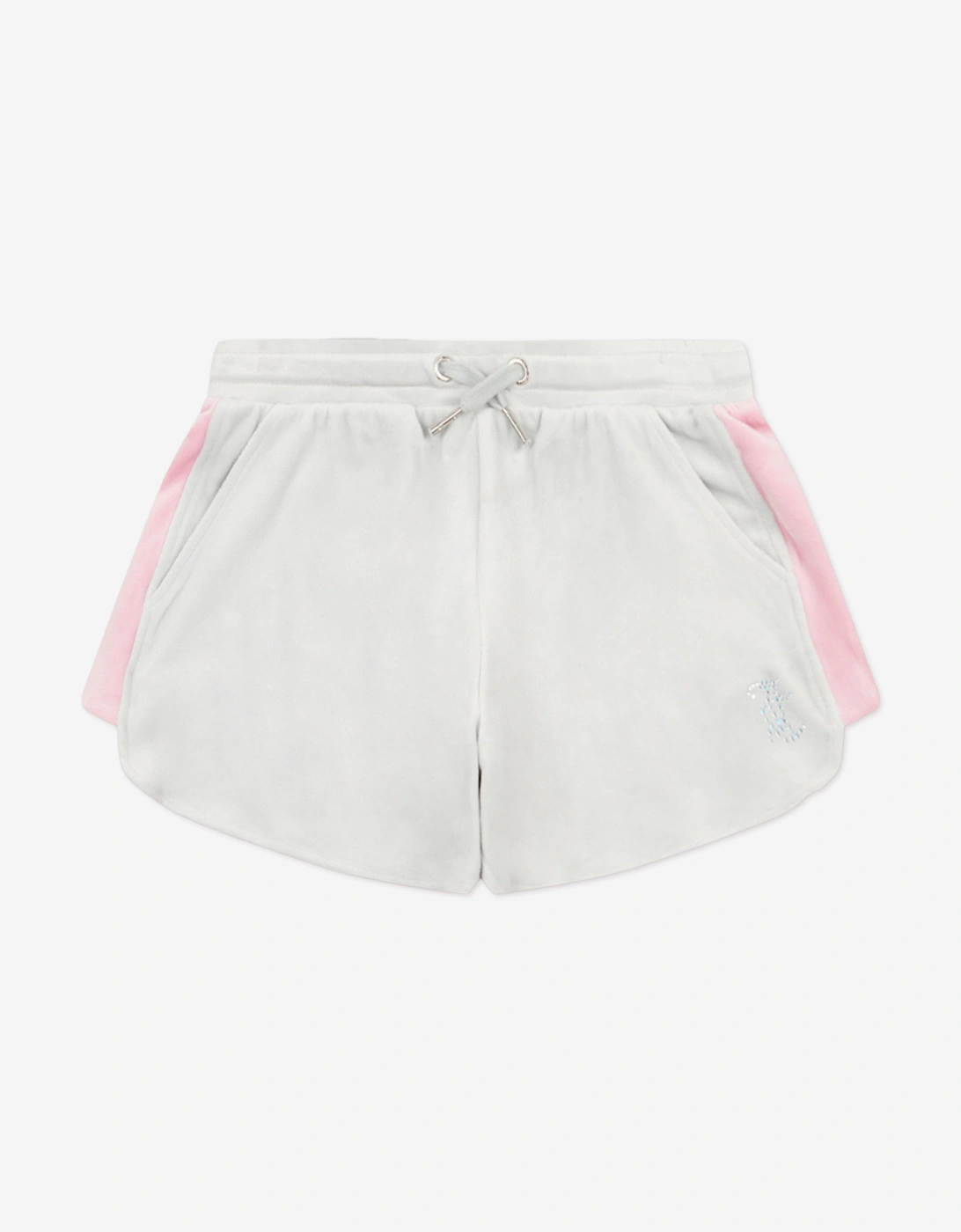 Girls Velour Strappy Top and Runner Set in Pink