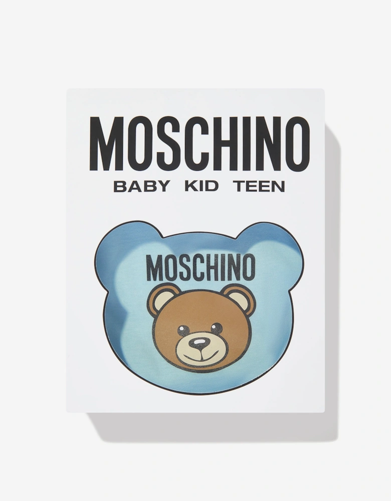 Baby Boys Bear Logo Babygrow Gift Set in Blue