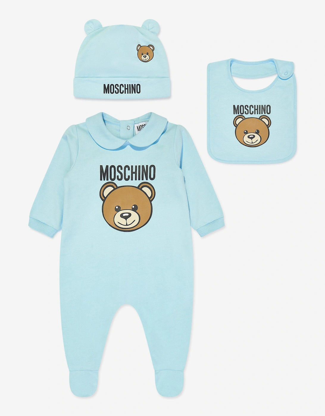 Baby Boys Bear Logo Babygrow Gift Set in Blue, 6 of 5