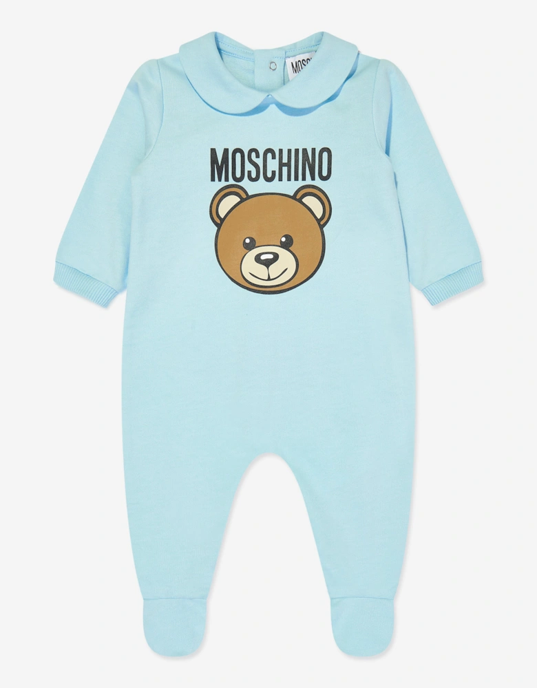 Baby Boys Bear Logo Babygrow Gift Set in Blue