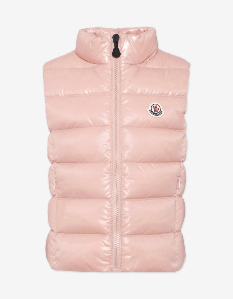 Girls Down Padded Ghany Gilet in Pink