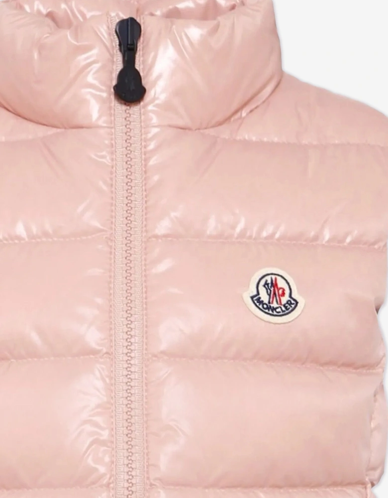 Girls Down Padded Ghany Gilet in Pink