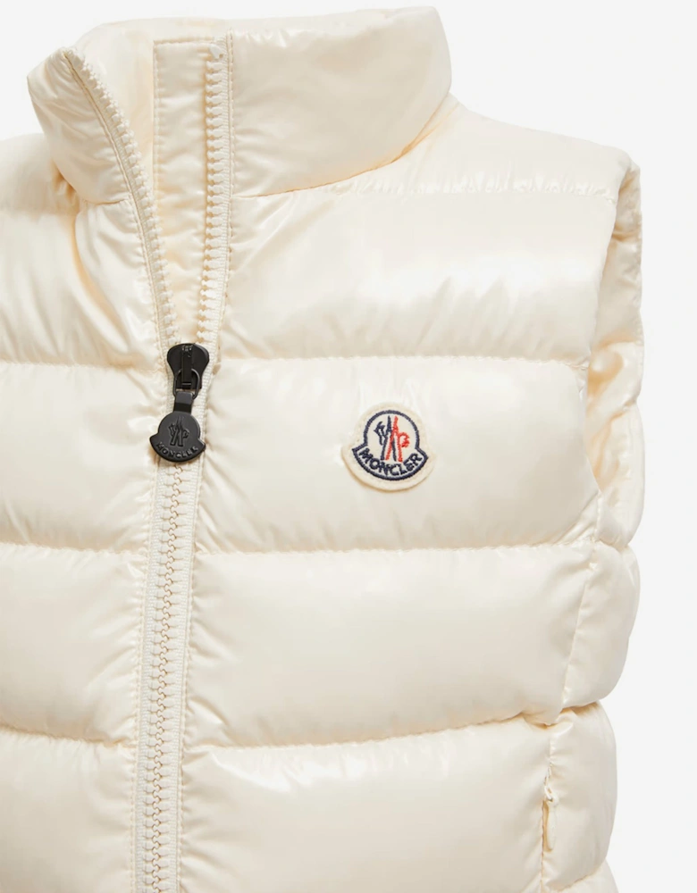 Girls Down Padded Ghany Gilet in Ivory