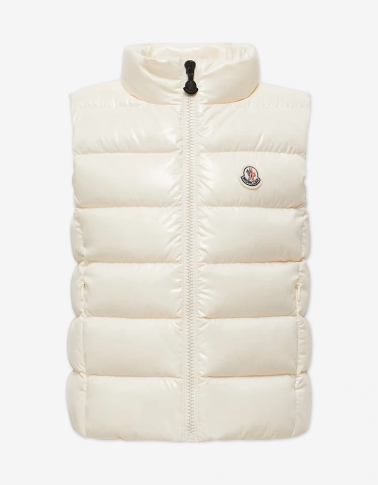 Girls Down Padded Ghany Gilet in Ivory