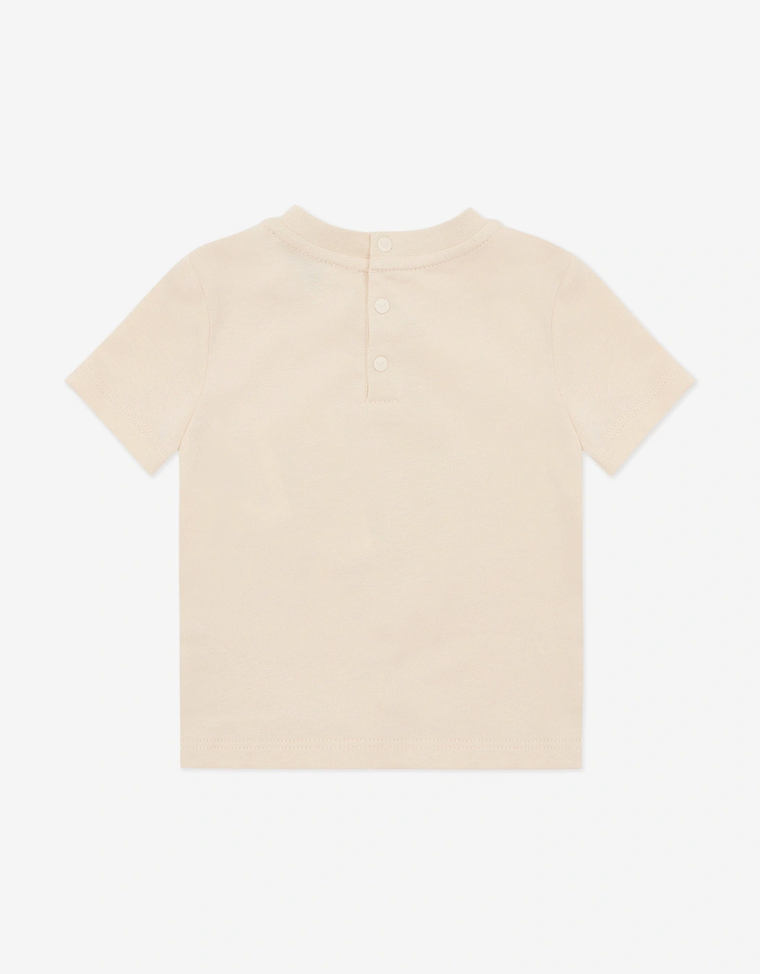 Baby Boys Apple Logo T-Shirt in Beige