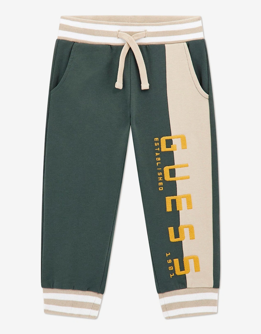 Boy's Guess Boys Logo Joggers in Green - Size: 7 years