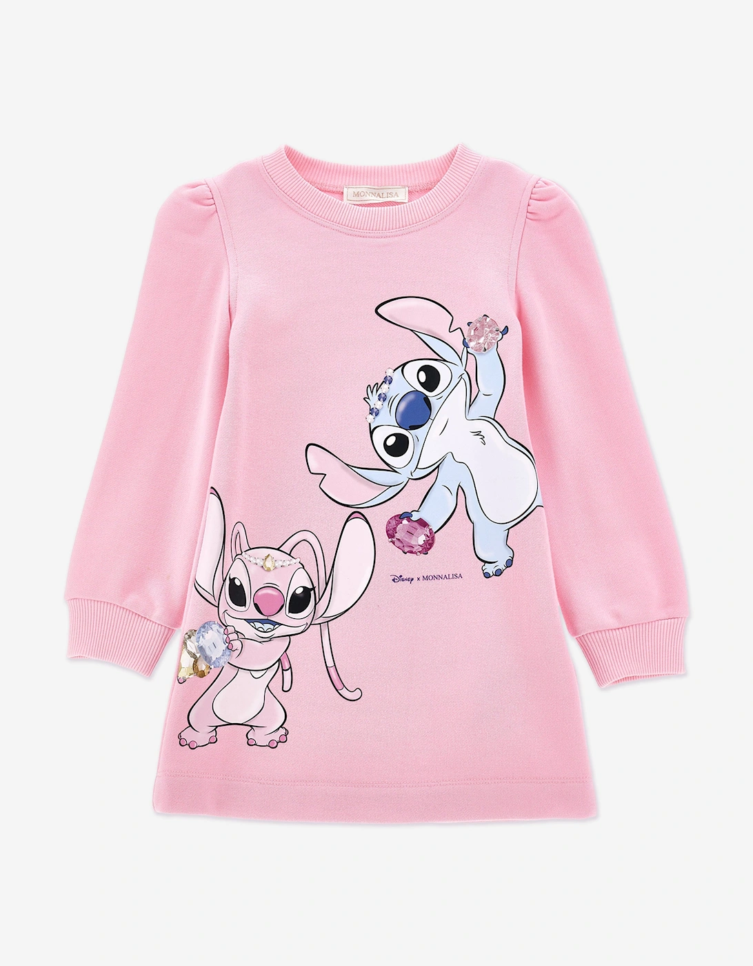 Girls Stitch and Angel Sweater Dress in Pink, 5 of 4