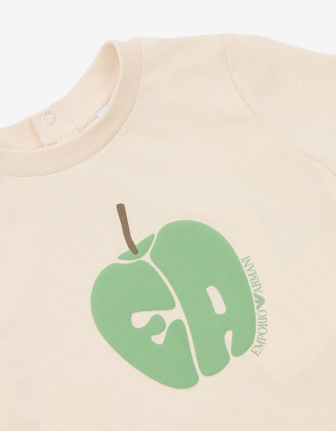 Baby Boys Apple Logo T-Shirt in Beige