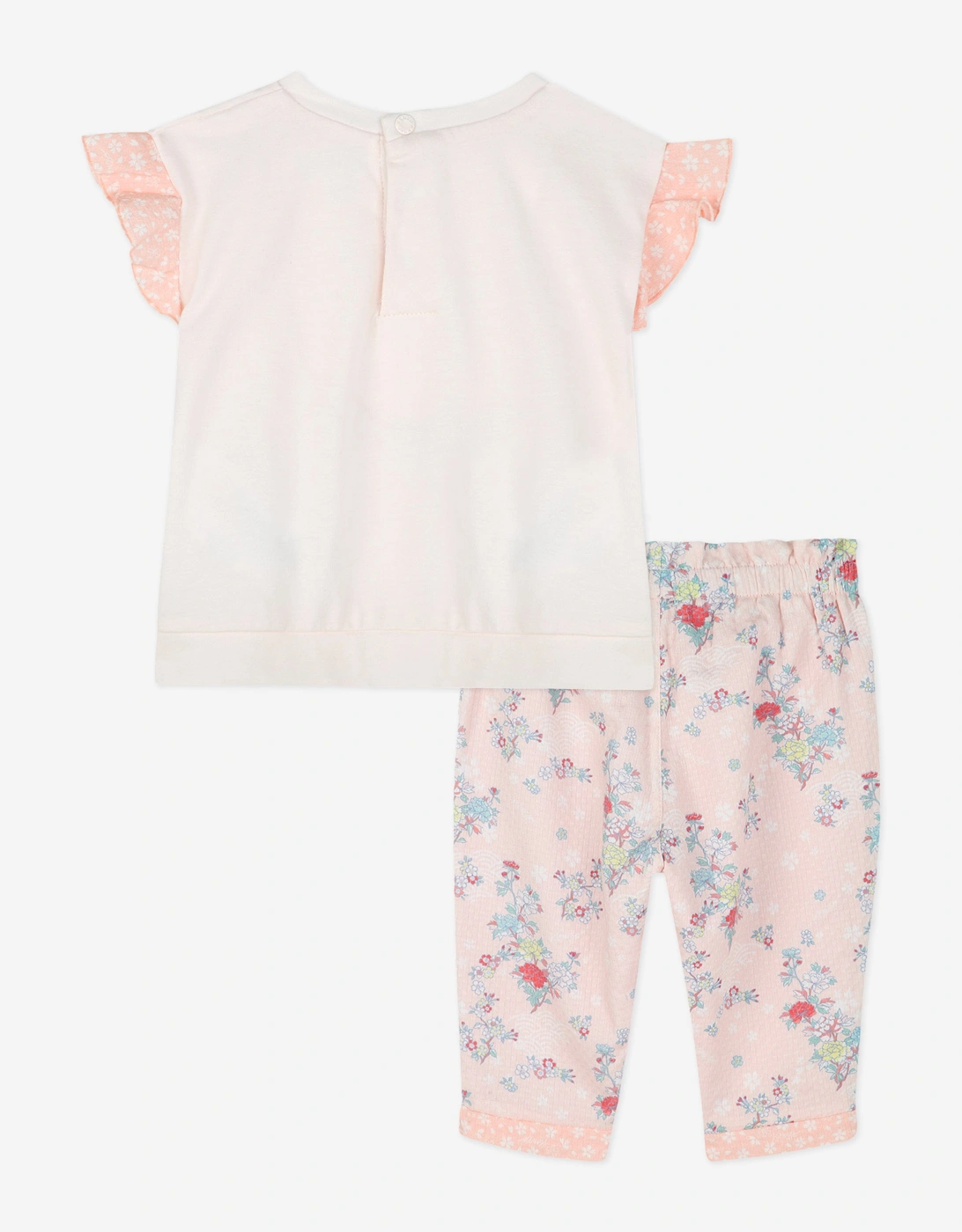 Baby Girls T-Shirt and Pants Set in Pink