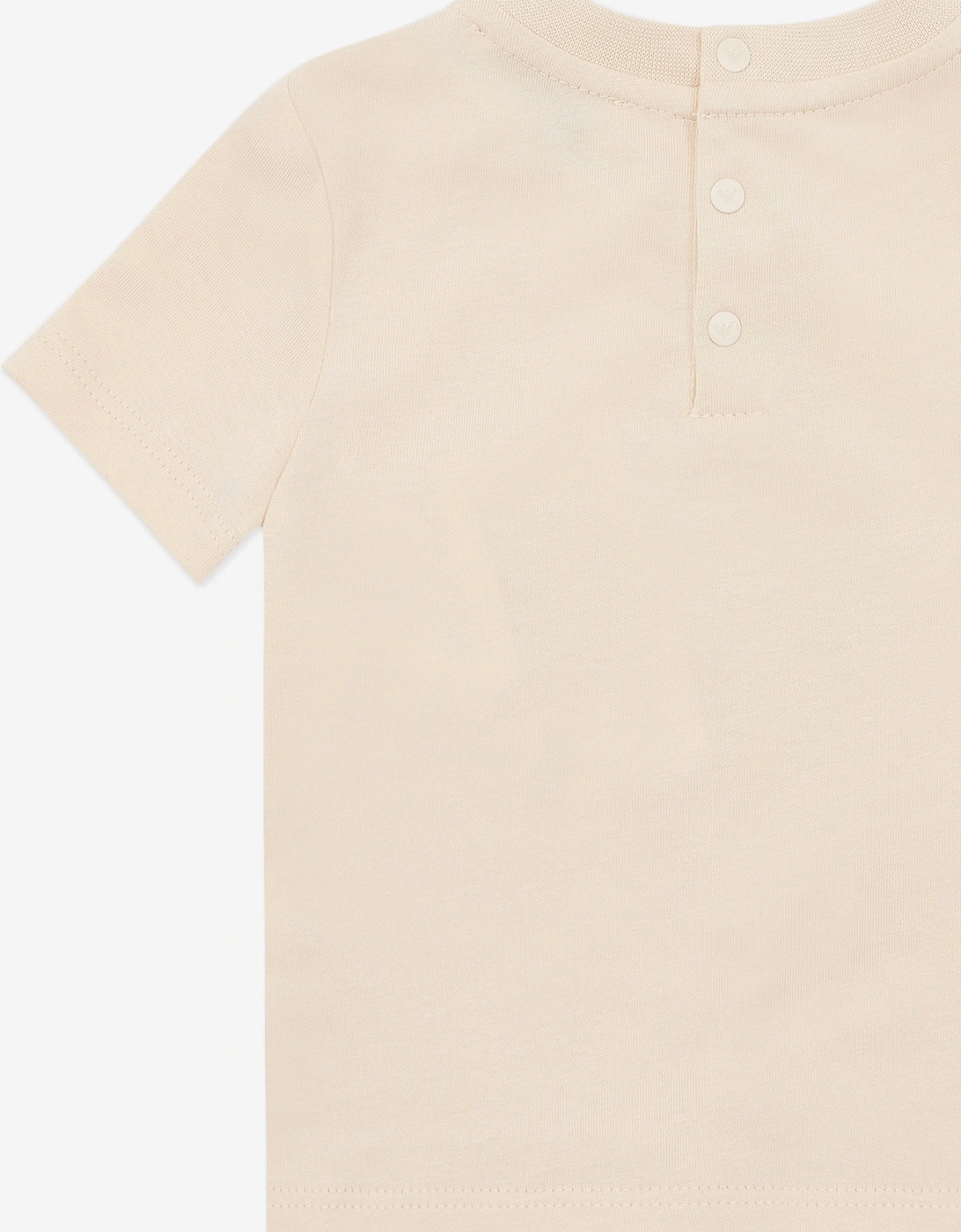 Baby Boys Apple Logo T-Shirt in Beige