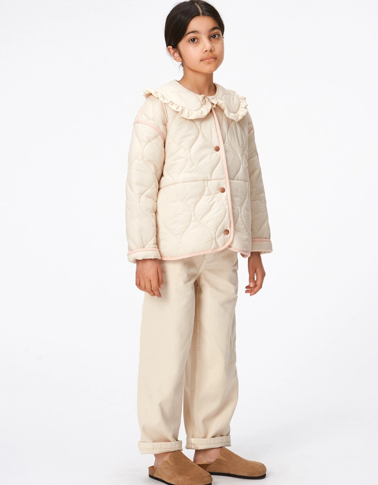 Boys Regular Fit Woven Trousers in Beige