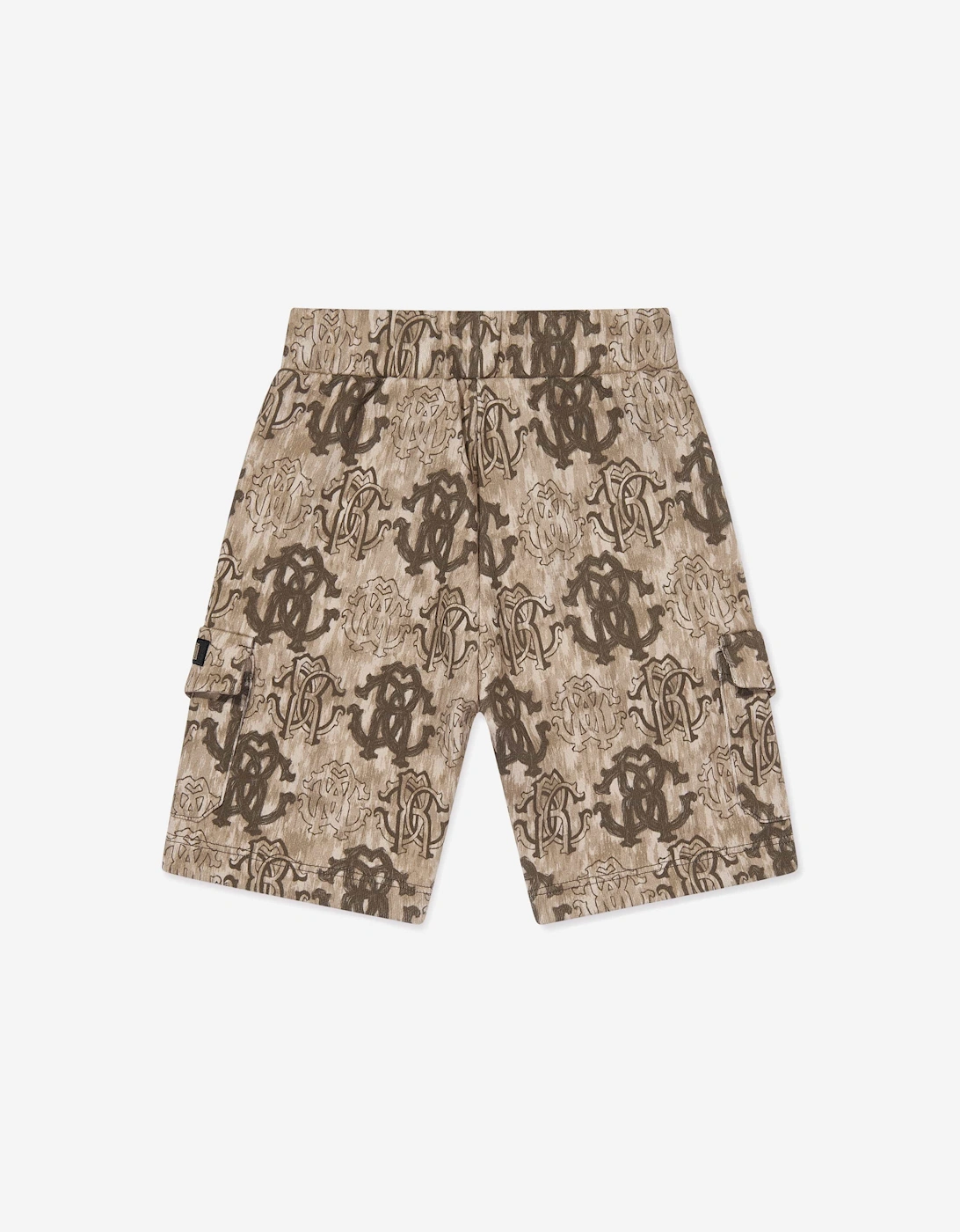 Boys Monogram Bermuda Shorts in Brown