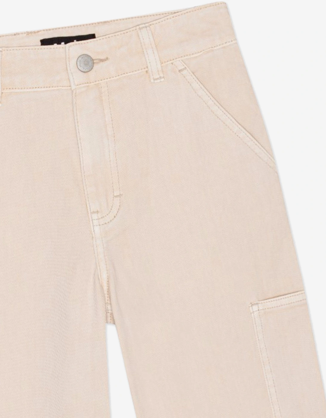 Boys Regular Fit Woven Trousers in Beige