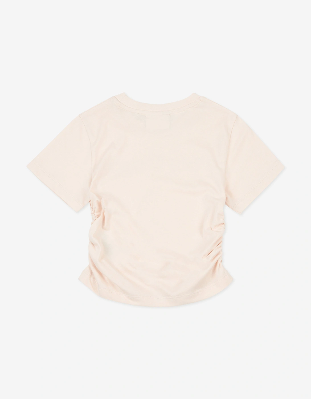 Girls Diamante Logo T-Shirt in Beige