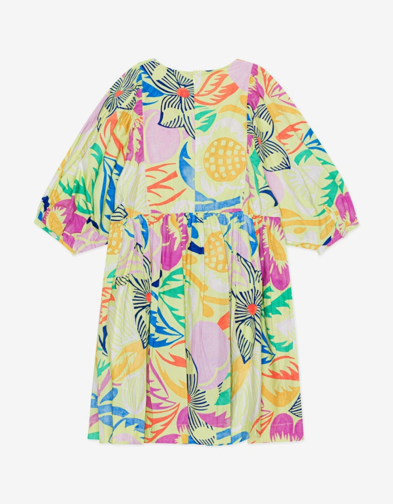 Girls Floral Print Dress in Multicolour