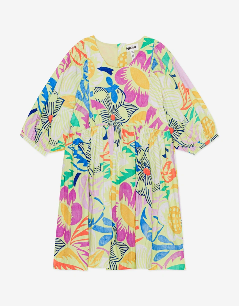 Girls Floral Print Dress in Multicolour