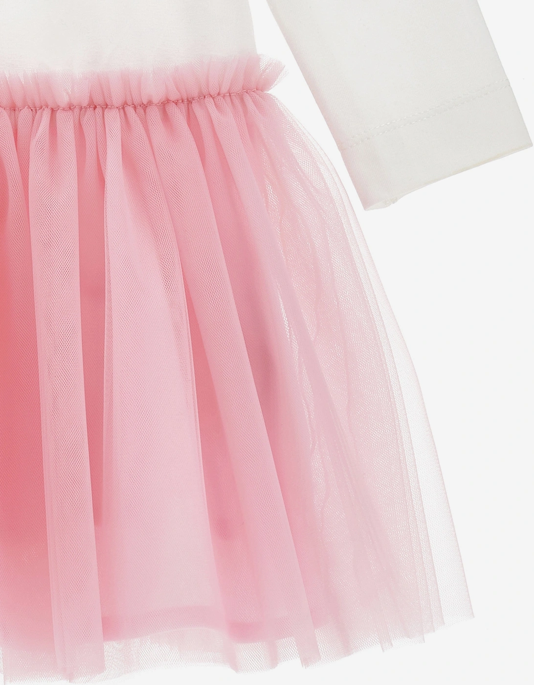 Girls Stitch and Angel Dress in Ivory