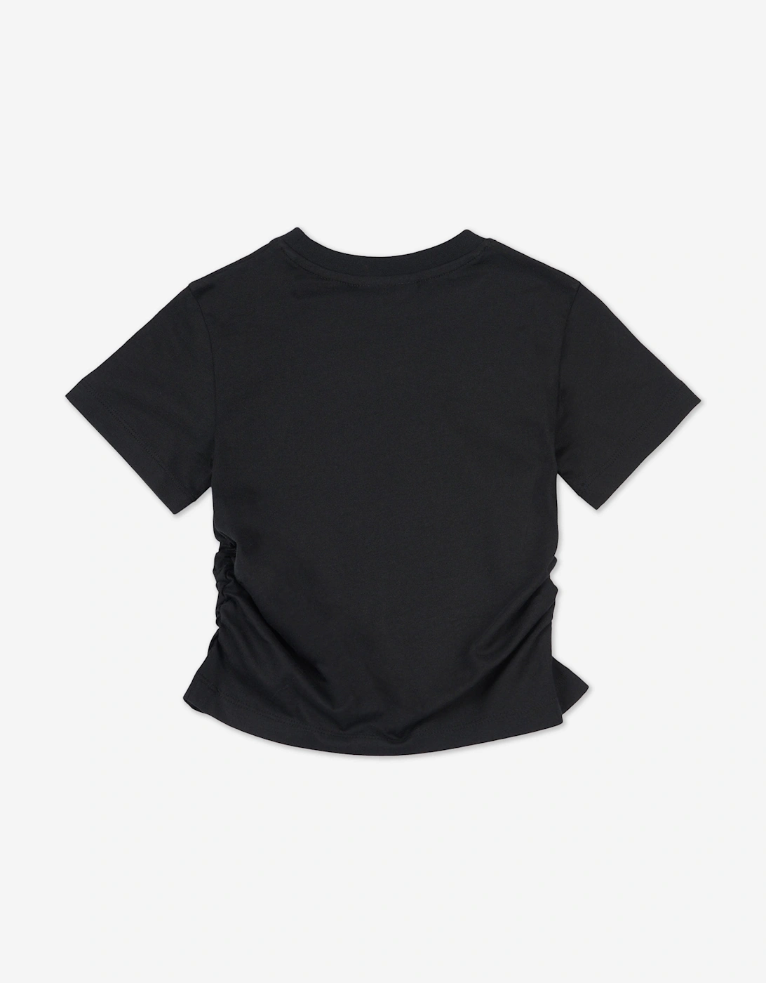 Girls Diamante Logo T-Shirt in Black