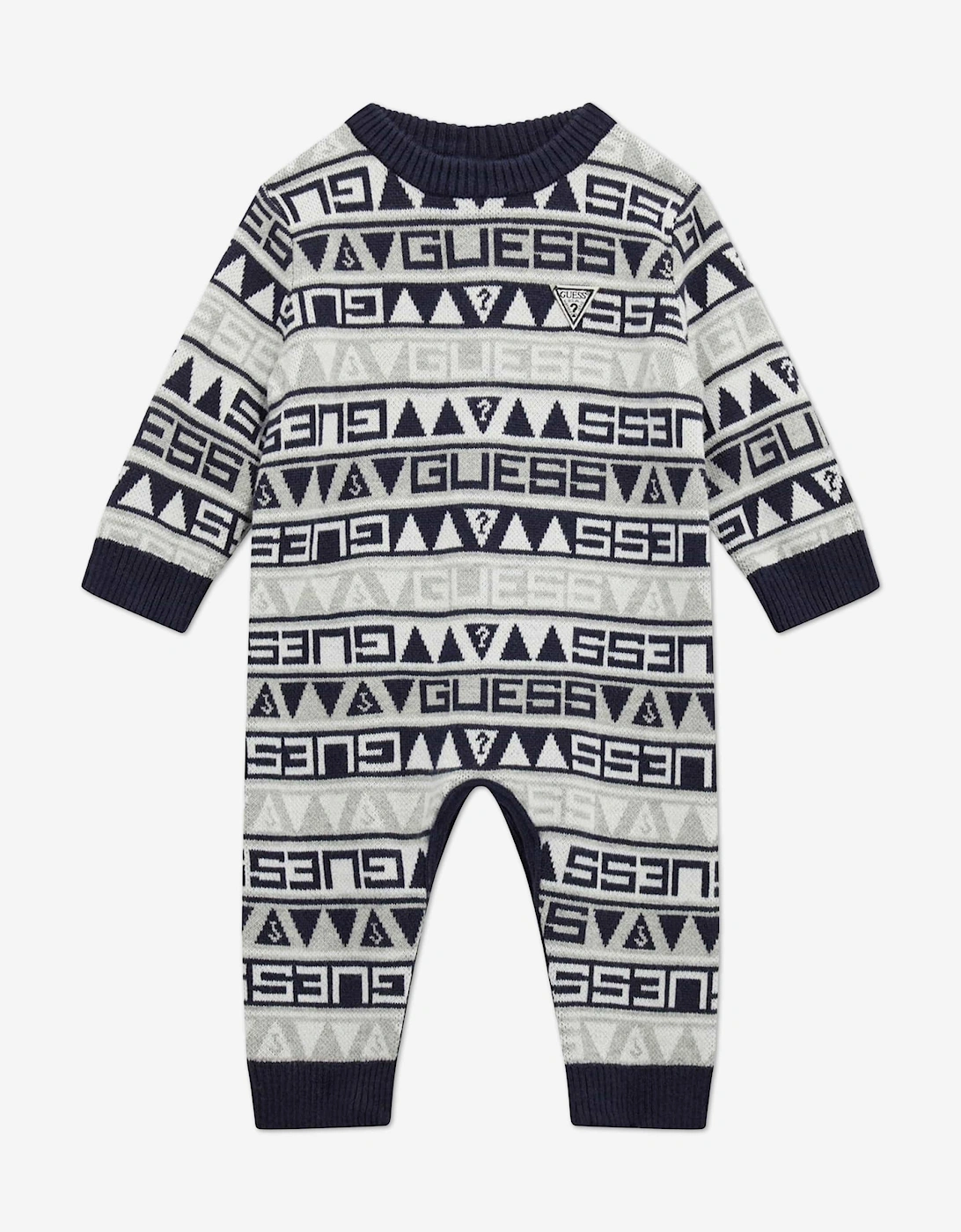 Baby Boys Logo Romper in Grey, 5 of 4