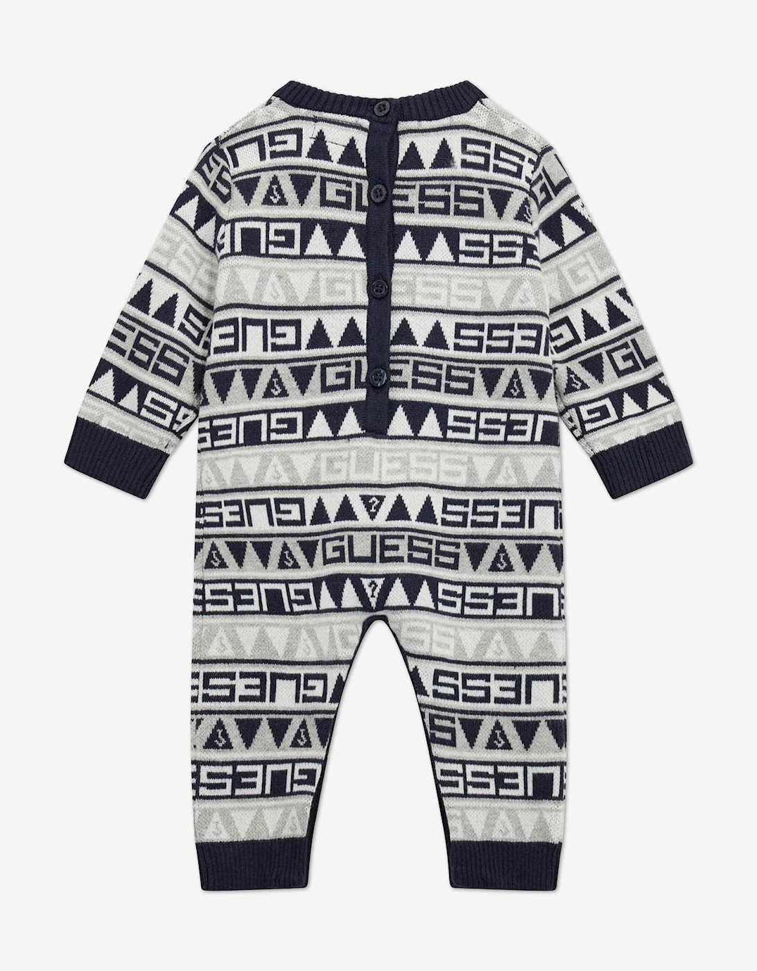 Baby Boys Logo Romper in Grey