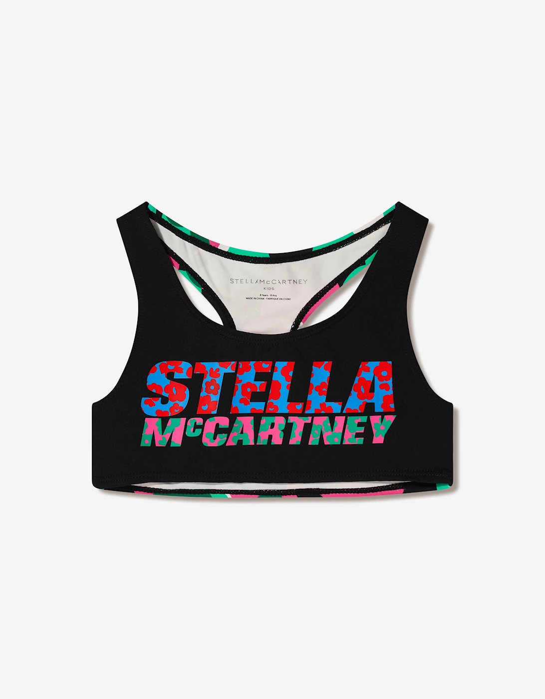 Girls Cropped Floral Logo Sports Top, 5 of 4