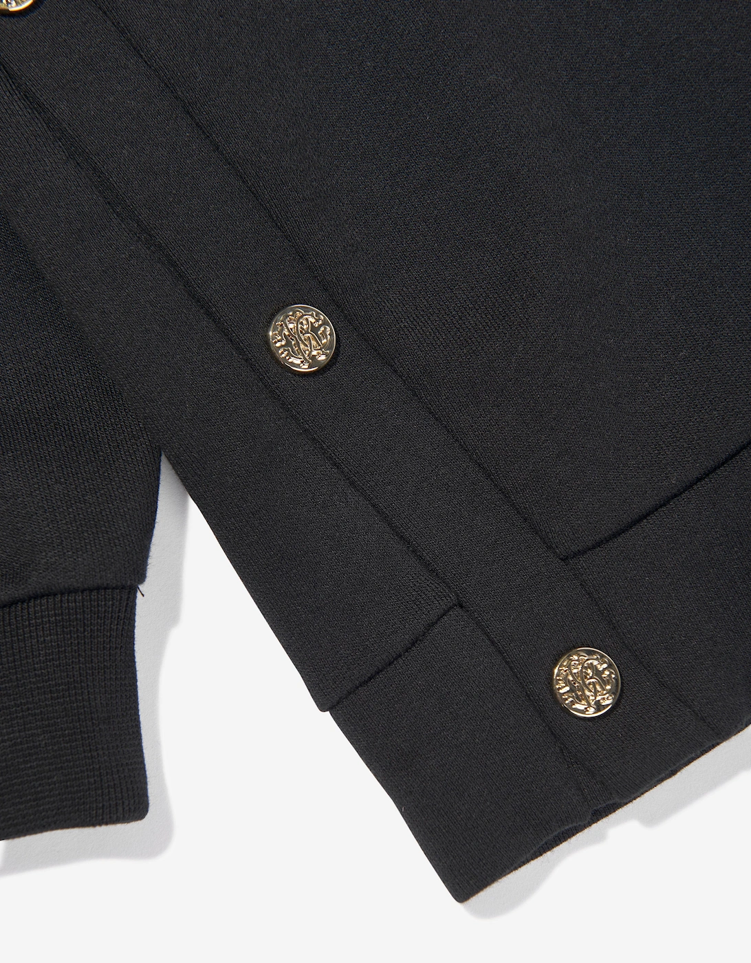 Girls Embroidered Hoodie in Black