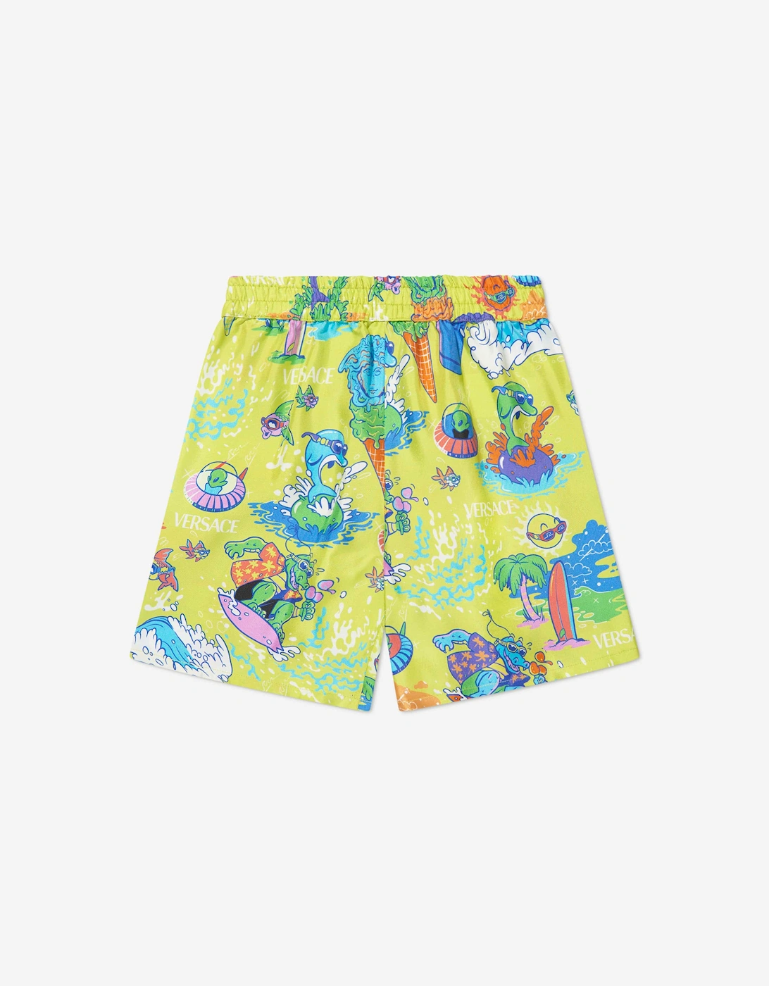Boys Silk Bermuda Shorts in Yellow, 5 of 4