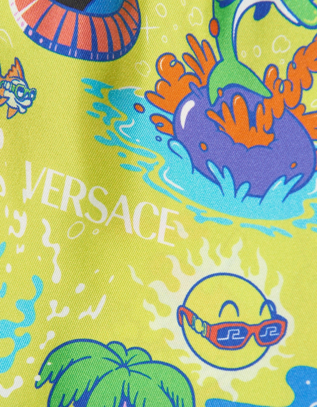 Boys Silk Bermuda Shorts in Yellow