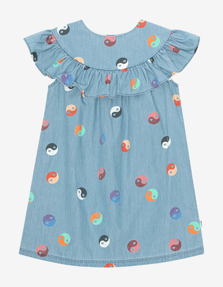 Girls Yin Yang Dress in Blue