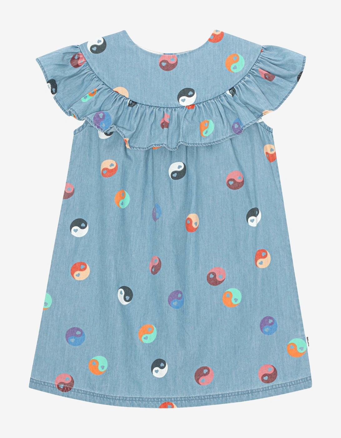 Girls Yin Yang Dress in Blue, 4 of 3