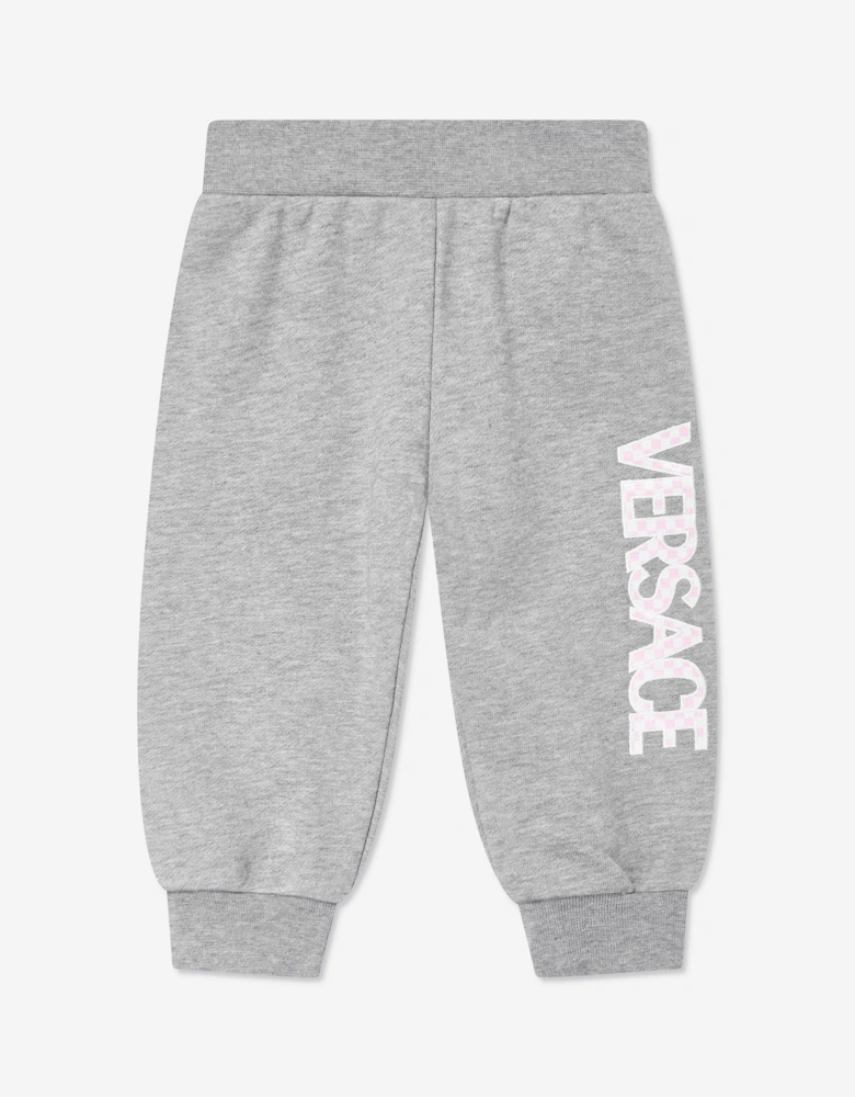 Baby Boys Damier Logo Joggers in Grey