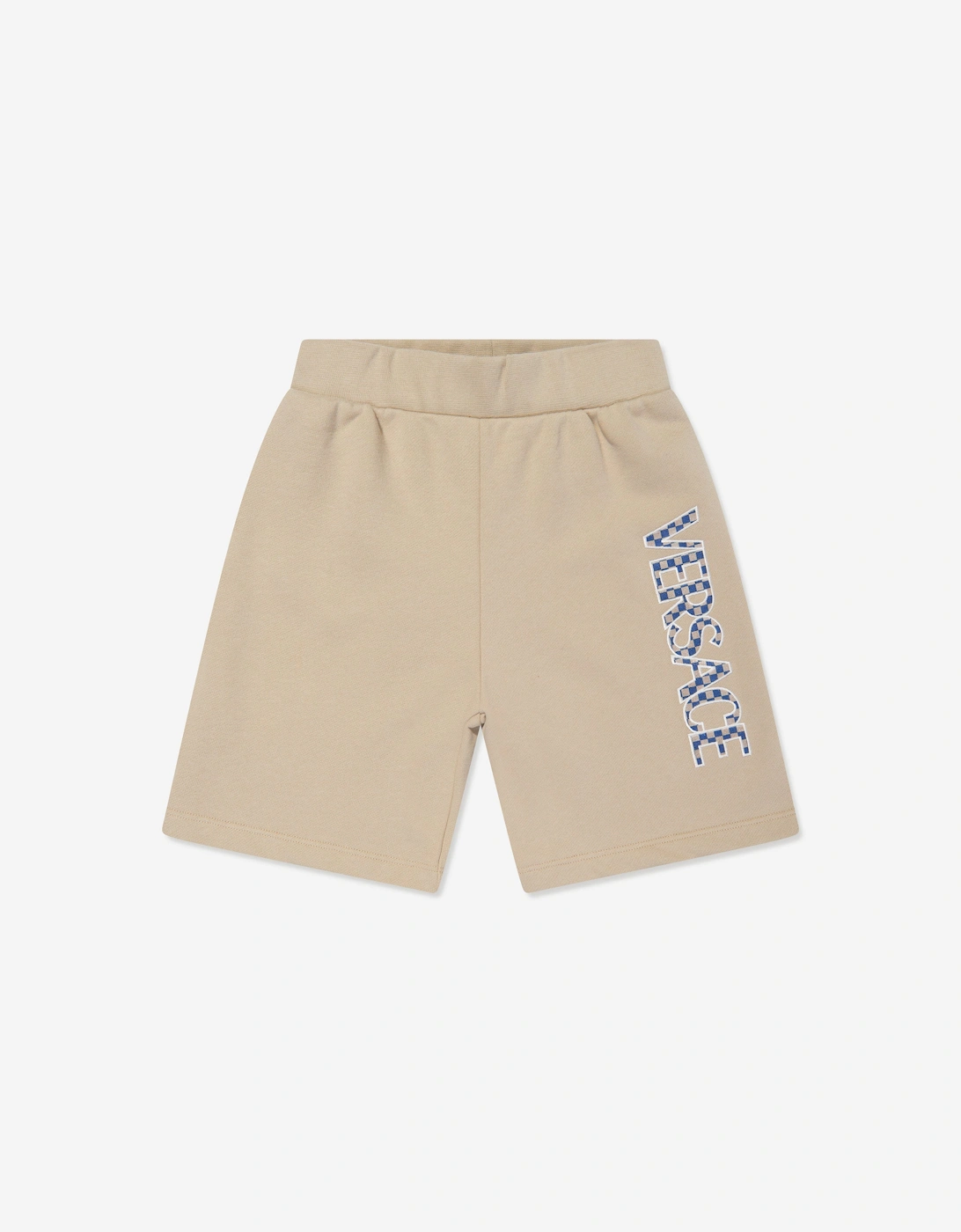 Versace Boys Cream 'S Fleece Logo Shorts In Beige  14 Years Size 14 Yrs Kids
