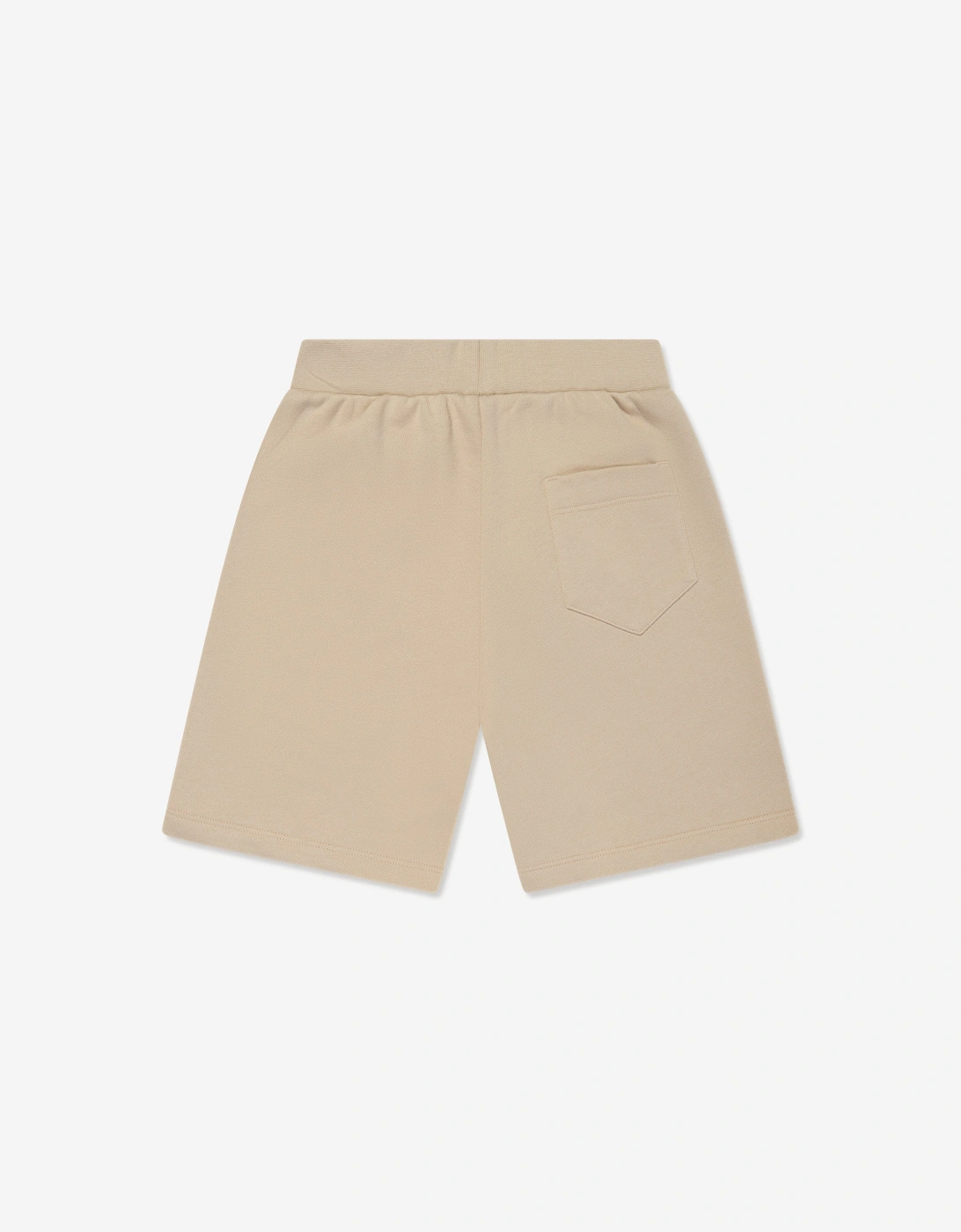 Boys Fleece Logo Shorts in Beige